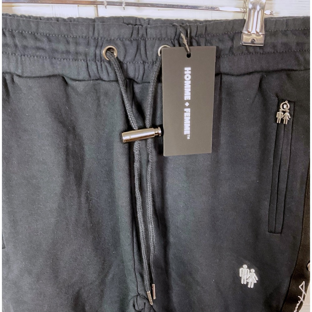 Homme + Femme Men's Signature Slim‎ Fit Track Jogger Sweatpants Size XS - Picture 4 of 9